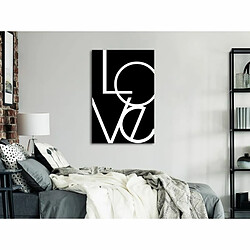 Paris Prix Tableau Imprimé Black & White : Love 40 x 60 cm