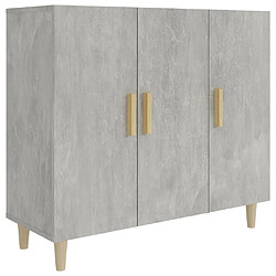 Maison Chic Buffet,Meuble de Rangement,commode pour salon,Cuisine gris béton 90x34x80 cm bois d'ingénierie -MN42417