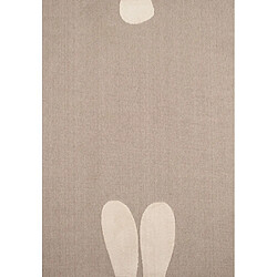 Jardindeco Tapis intérieur en polyester Fantine lapin 160 x 230 cm.