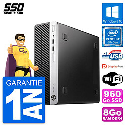 PC HP ProDesk 400 G4 SFF Intel Pentium G4400 RAM 8Go SSD 960Go Windows 10 Wifi · Occasion 