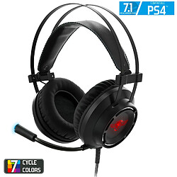 Spirit Of Gamers Casque audio gamer 7.1 ELITE-H70 rétroéclairé RGB pour PS4 / PC - Circum aural