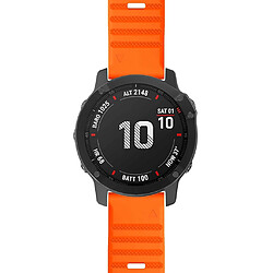 Avis Wewoo Bracelet pour montre connectée Garmin Fenix 6 22mm Smartwatch à en silicone à libération rapide Orange