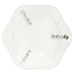 Avis Maison Chic Table d'appoint | Table Basse 2 niveaux Transparent 38x38x50 cm Verre trempé -GKD79801