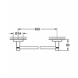 GROHE Barre Porte-Serviette Essentials 40366DC1 (Import Allemagne), Chrome