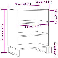 vidaXL Buffet sonoma gris 57x35x70 cm bois d'ingénierie pas cher