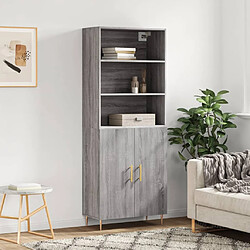 Maison Chic Buffet,Meuble de Rangement,commode pour salon,Cuisine Sonoma gris 69,5x34x180 cm Bois d'ingénierie -MN14661