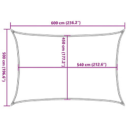 Acheter vidaXL Voile d'ombrage 160 g/m² Terre cuite 5x6 m PEHD