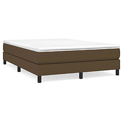 vidaXL Sommier à lattes de lit avec matelas Marron foncé 160x200 cm