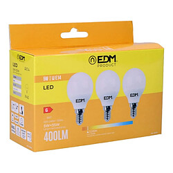 Lot de 3 ampoules LED EDM G 5 W E14 400 lm Ø 4,5 x 8 cm (3200 K) 