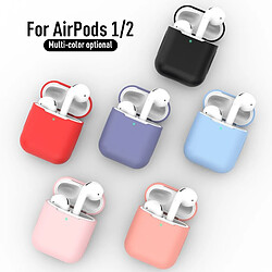 GUPBOO Étui antichoc pour AirPods1 2 écouteurs étui en Silicone pour AirPods 1 2 étui pour écouteurs avec boîtier de charge Silicone souple 