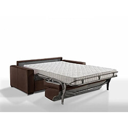 Avis Inside 75 Canapé convertible 3-4 places EXCELLENCE 160 cm sommier lattes microfibre marron matelas MEMORY 18 cm inclus