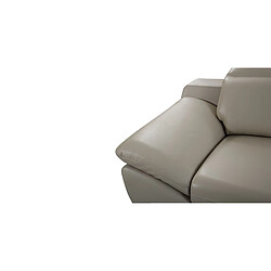 La Maison Du Canapé Fauteuil cuir Design SARM Beige pas cher