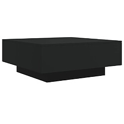 ComfortXL Table Basse Noir 80x80x31 Cm Bois D'ingénierie