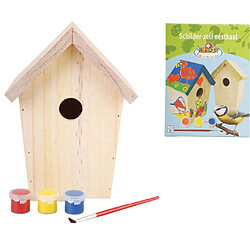 Decoshop26 Nichoir décoration extérieur maison d'oiseaux en bois avec peinture 14,8x11,7x20 cm DEC020834