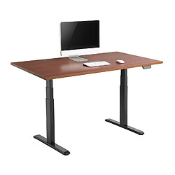 Acheter Kimex Bureau motorisé assis-debout 150x75cm Plateau noyer/Pied noir, Connecté