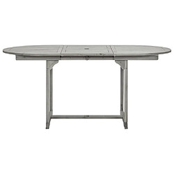 Acheter vidaXL Table à dîner de jardin (120-170)x80x75 cm Bois d'acacia massif