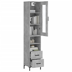 Avis Maison Chic Buffet,Meuble de Rangement,commode pour salon,Cuisine Gris béton 34,5x34x180 cm Bois d'ingénierie -MN93308