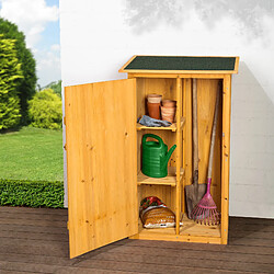 Tectake Armoire de jardin adossée Taman 75 x 56 x 118 cm