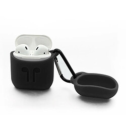 Acheter Wewoo Etui Casque / Ecouteurs noir pour Apple AirPods Portable Sans Fil Bluetooth Écouteurs Silicone Boîte De Protection iPhone Anti-perdus Dropproof Sac De Rangement avec Crochet