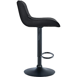 Non Lot de 2 tabourets de bar Vonore simili cuir noir