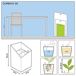 Cursivo Premium 30 - kit complet, argent métallisé 49 cm