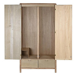 Avis Pegane Armoire de rangement en bois MDF coloris naturel - Longueur 90 x Profondeur 40 x Hauteur 180 cm