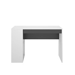 MIRAKEMUEBLE Bureau Teo Blanc - graphite