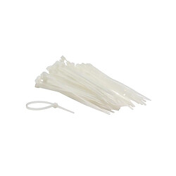 Perel Jeu de serre-c,bles en nylon - 2.5 x 100 mm - blanc (100 pcs) 