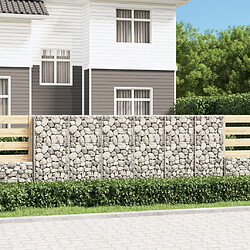 vidaXL Mur en gabion avec couvercles Acier galvanisé 300 x 50 x 100 cm 