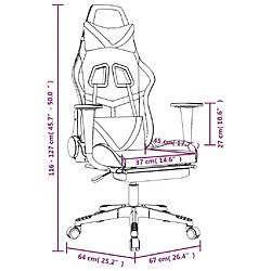 vidaXL Chaise de jeu de massage et repose-pied Noir&Orange Similicuir pas cher