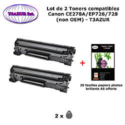 2 Toners génériques Canon CRG726 CRG728 pour imprimante Canon Fax L150, L170, L410, LBP 6200d, 6230dw +20f PPA6 -T3AZUR