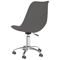 Maison Chic Chaise Gaming | Chaise pivotante de bureau Ergonomique Fauteuil Gris foncé Tissu -GKD90506 pas cher