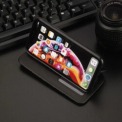 Acheter Etui en PU surpiqûre couronne losange noir pour votre Apple iPhone XR 6.1 pouces