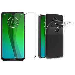 Xeptio Motorola Moto G7 PLUS (G7+) verre trempé protection écran vitre ET coque transparente