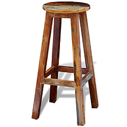 vidaXL Tabouret de bar Bois de récupération massif