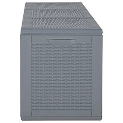 Avis Helloshop26 Coffre boîte meuble de jardin rangement gris PP rotin 270 litres 02_0013091