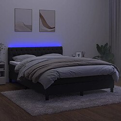 Avis vidaXL Sommier à lattes de lit avec matelas et LED Noir 140x190 cm