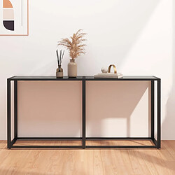 vidaXL Table console Noir 160x35x75,5 cm Verre trempé