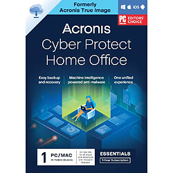 Acronis Cyber Protect Home Office Essentials - Licence 1 an - 1 PC/Mac + nombre illimité de terminaux mobiles - A télécharger