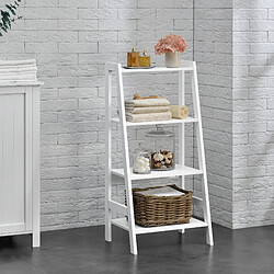 Acheter Étagère de Rangement Himare Escalier 90 x 43 x 32 cm Blanc [en.casa]