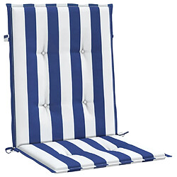 Acheter Maison Chic Lot de 2 Coussins Confort,Coussins de chaise à dossier bas rayures bleu et blanc -GKD22981