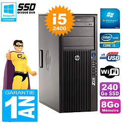 PC HP WorkStation Z210 Tour Core i5-2400 RAM 8Go SSD 240Go Graveur DVD Wifi W7 · Occasion 