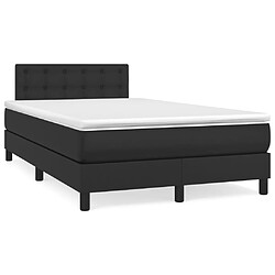 vidaXL Sommier à lattes de lit matelas Noir 120x200 cm Similicuir