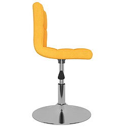 Avis vidaXL Chaise pivotante de salle à manger Jaune Tissu