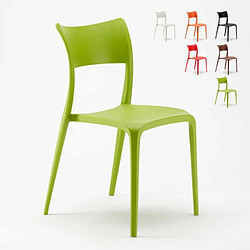 Ahd Amazing Home Design Chaise en Polypropylène pour Salle à Manger Bar Restaurant et Jardin Parisienne, Couleur: Vert