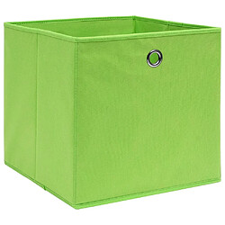 Maison Chic Lot de 4 Boîtes de rangement,Boîtes de stockage Vert 32x32x32 cm Tissu -MN908578