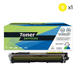 TONER SERVICES Compatible HP 130A Toner Jaune CF352A (HT130Y/CF352A) 