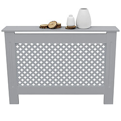 ML DESIGN MODERN LIVING Cache-radiateur avec motif en nid d'abeille 112x19x82 cm gris en MDF