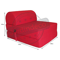 Avis Jardindeco Chauffeuse unie en coton rouge.