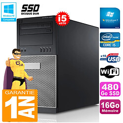 PC Tour DELL 9020 Core I5-4570 Ram 16Go Disque 480 Go SSD Graveur DVD Wifi W7 · Occasion 